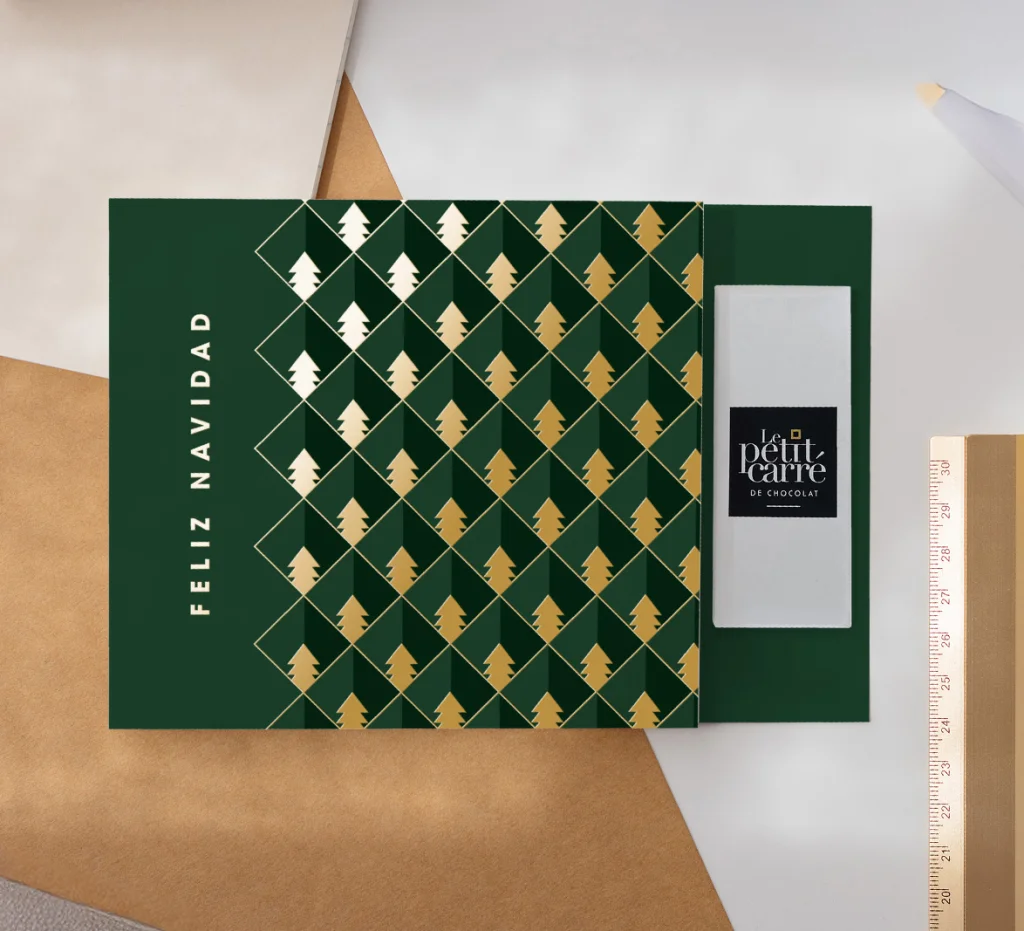 Tarjetas con dos chocolates